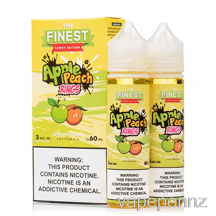 Apple Peach Sour Rings - The Finest Candy Edition - 120mL 0mg VAPE NZ